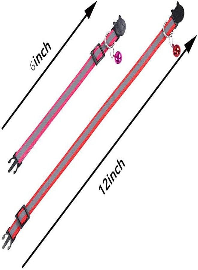 Pups&Pets طوق عاكس للقطط من Pups&Pets مع جرس، طوق أساسي للكلاب والقطط، مشبك قابل للتعديل، طوق نايلون آمن للحيوانات الأليفة، حزام صغير الحجم، سريع الفتح، طوق جيد التهوية 10 مم (لون أسود) - Image 5